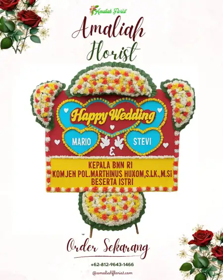 Papan Bunga Pernikahan Joglo House Serpong